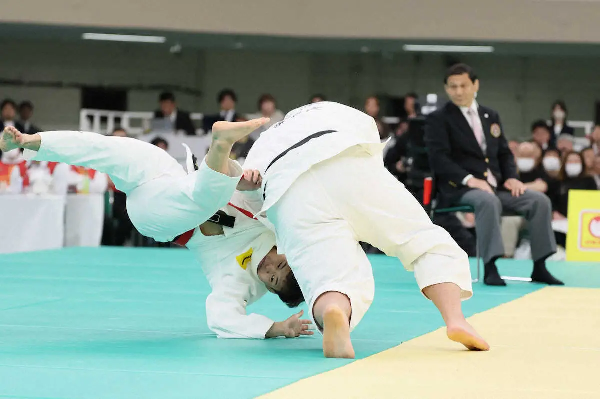 【画像・写真】【柔道全日本選手権】パリ銅メダルの永山竜樹は初戦敗退　最軽量VS最重量対決で積極攻勢も