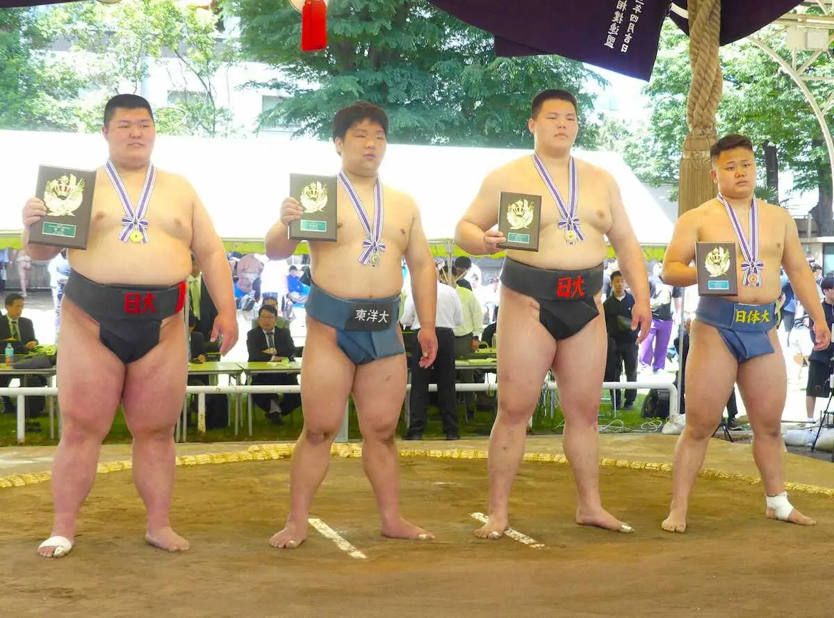【画像・写真】東日本学生相撲新人戦　元高校横綱の西出大毅が優勝！高校7冠＆日大レギュラーの貫禄示した