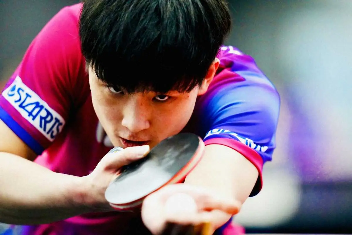 【画像・写真】【卓球】戸上隼輔、日本人対決制して16強入り　世界ランク4位・張本智和は悲願のメダル届かず