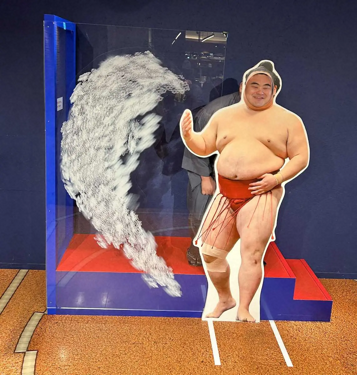 【画像・写真】隆の勝「一人じゃ、この場はもたない」　40歳の玉鷲に感謝　イベントで自身の顔はめパネルに納まる場面も