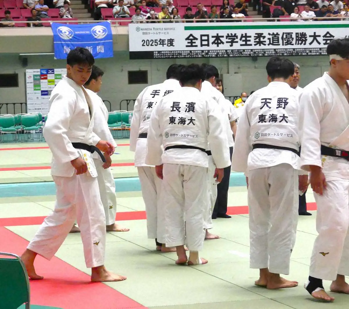 【画像・写真】東海大・新井道大の反則判定に疑問「見解を聞く必要が…」上水監督は年内退任へ　柔道全日本学生優勝大会