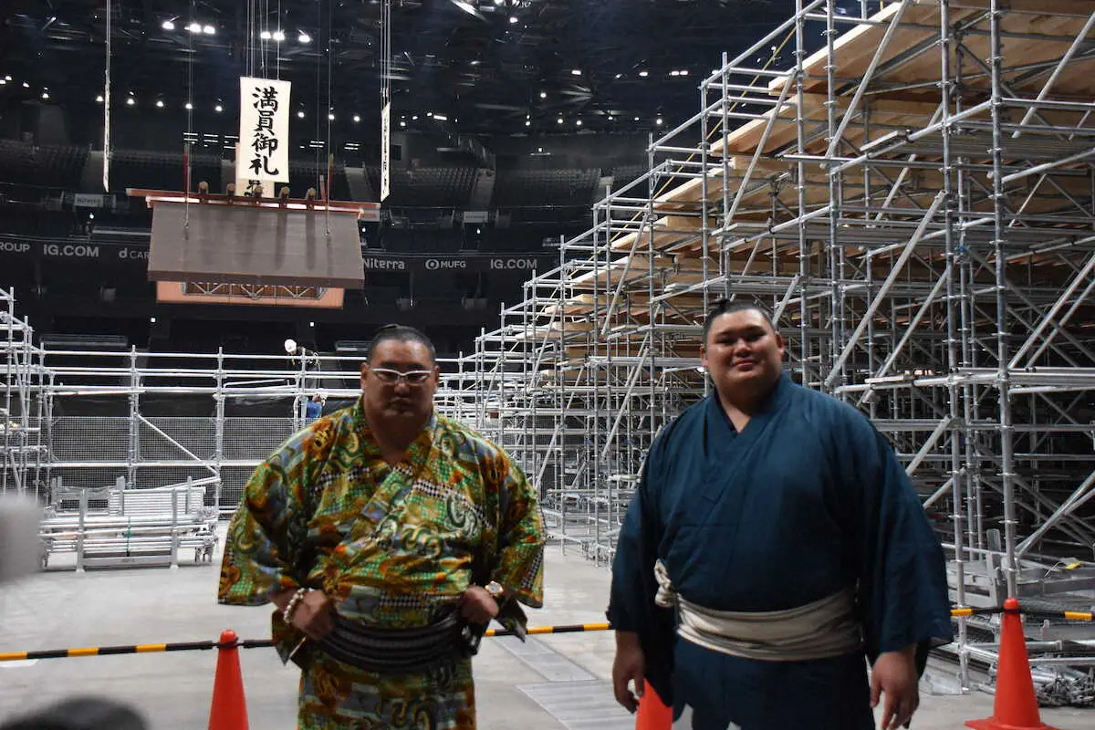 【画像・写真】力士らが名古屋場所の新会場を視察　多目的アリーナゆえ「巡業会場みたい」の声も