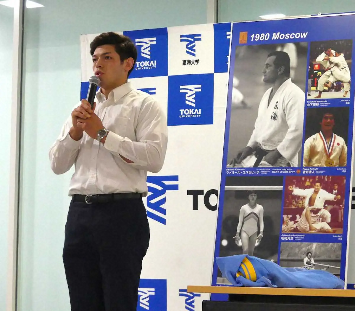 【画像・写真】【柔道】世界選手権覇者の村尾三四郎「東海大に金メダルを持って帰れるように」母校で決意新た