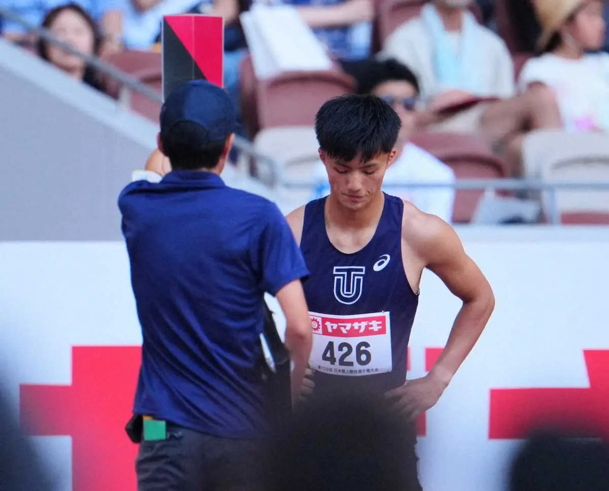 【画像・写真】【陸上日本選手権】柳田大輝が予選で失格！V候補筆頭まさか…涙のフライング「何もないっす」100m波乱
