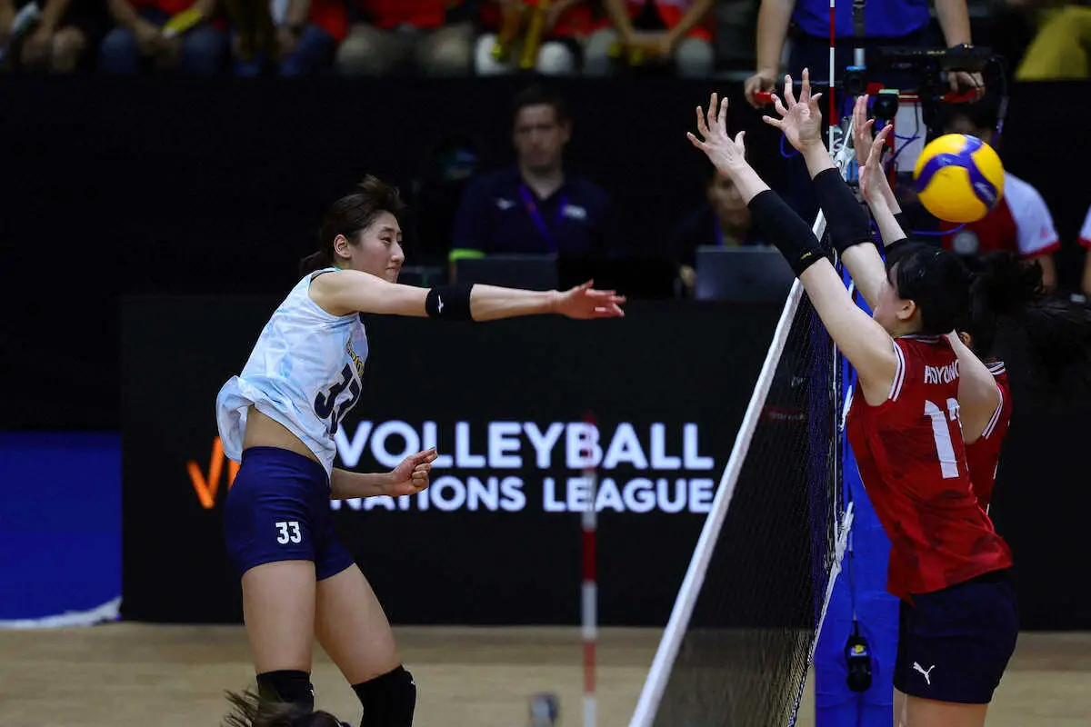 【画像・写真】【バレー】日本は韓国に3―0のストレート勝ち　代表初先発の秋本美空は11得点も反省「練習します」