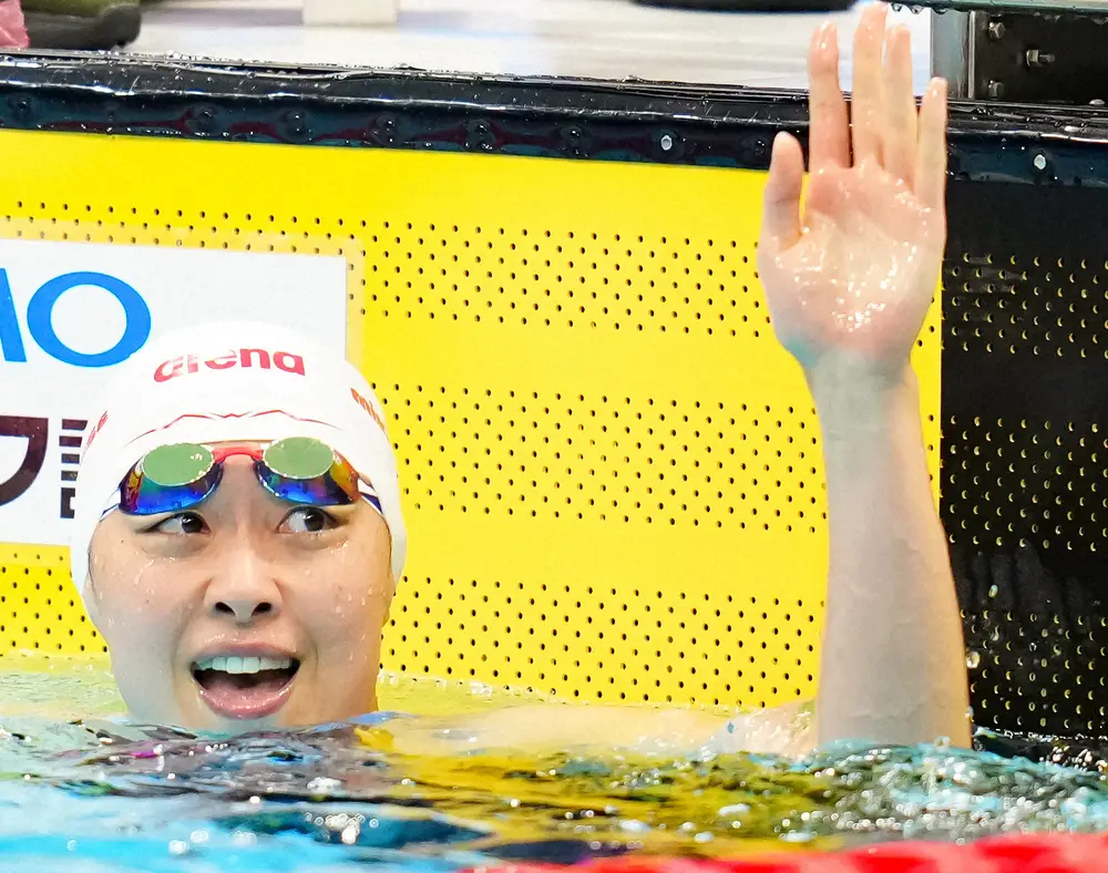 【画像・写真】【世界水泳】34歳の鈴木聡美が自己ベストで4位　残り2種目にメダル懸ける　女子100m平泳ぎ決勝