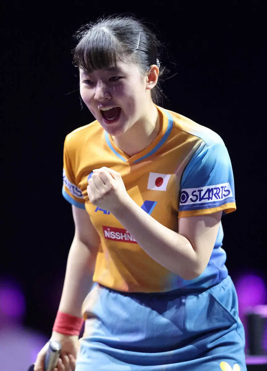 【画像・写真】【卓球】張本美和、韓国の実力者下し初戦突破　会場に大歓声響く　2回戦は早田ひなとの日本勢対決