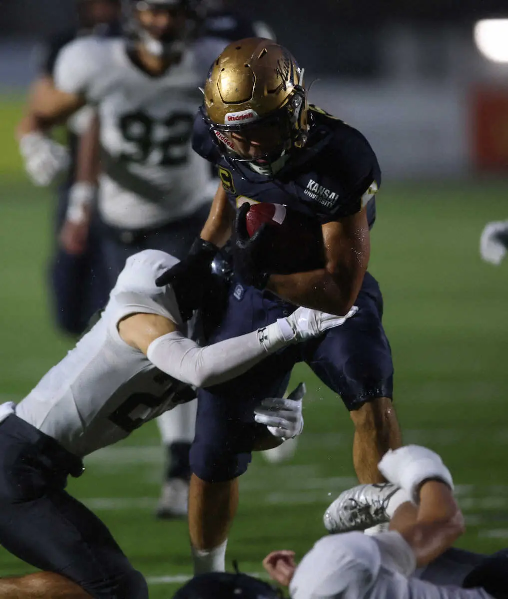【画像・写真】アメフト関大　RB山嵜主将が狙って決めた今季初得点「最初の試合なんで…」京大を撃破し、白星スタート