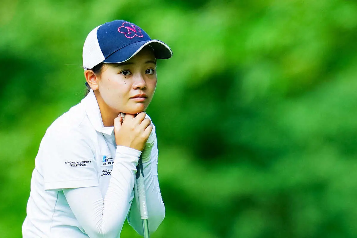 【画像・写真】【大学ゴルフ】日大・倉持凪「タイトルは欲しい」1メートル49の女子が首位発進