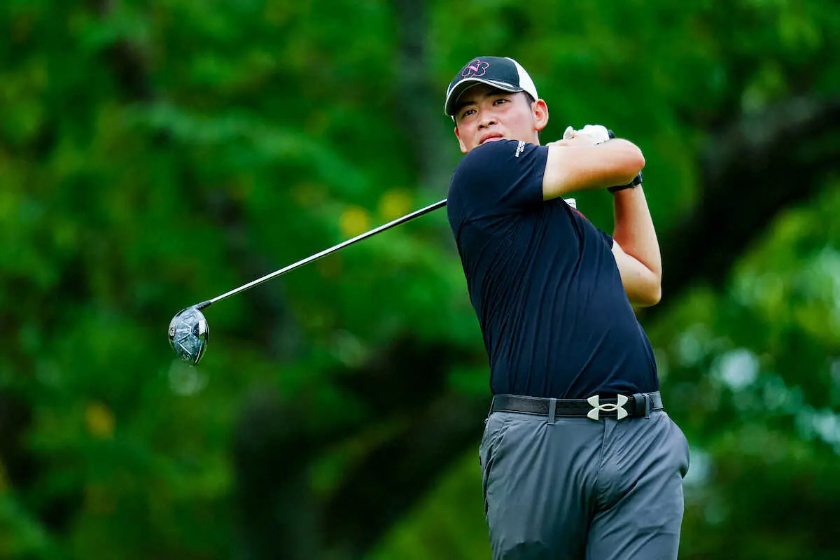 【画像・写真】【大学ゴルフ】岩井光太「もっと大きなスコアを出したかった」岩井ツインズの弟は8位浮上