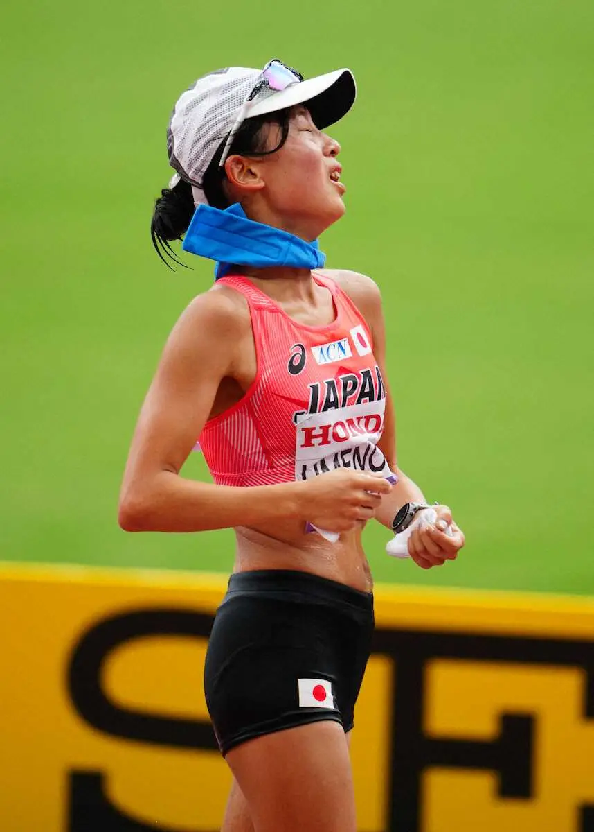 【画像・写真】【世界陸上】女子競歩・梅野倖子は涙の15位「メンタルが弱すぎて…」初出場の矢来舞香は笑顔の20位