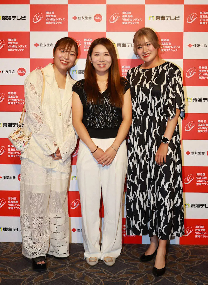 【画像・写真】【女子ゴルフ】佐久間朱莉は白レースのセットアップで登場　住友生命レディース東海クラシック前夜祭