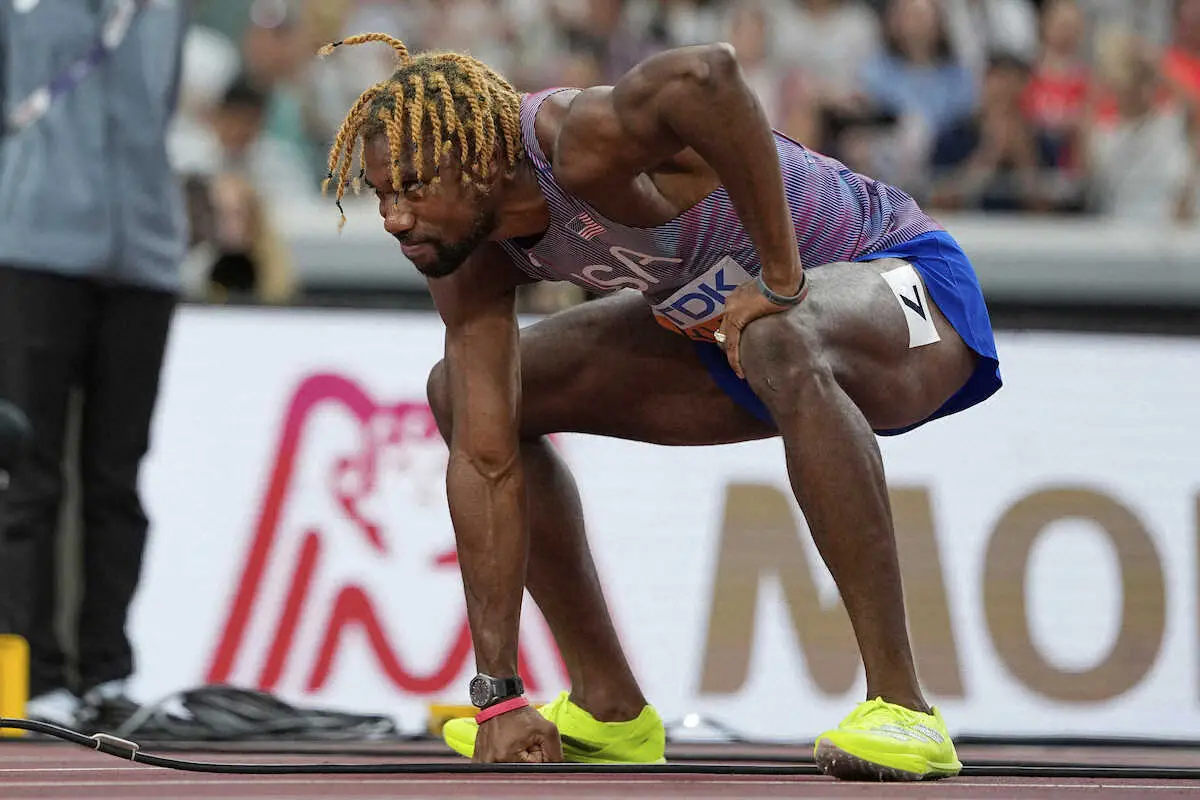 【画像・写真】【世界陸上】4連覇狙うライルズ　19秒51の組1着で決勝進出　恒例パフォはワンピース「ギア2」