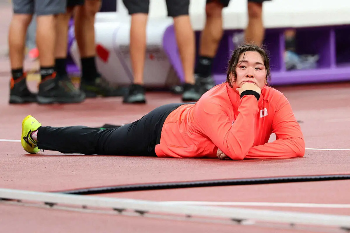 【画像・写真】【世界陸上】北口榛花　3回の試技で進出ライン超えられず涙…　決勝進出は予選B組の結果次第