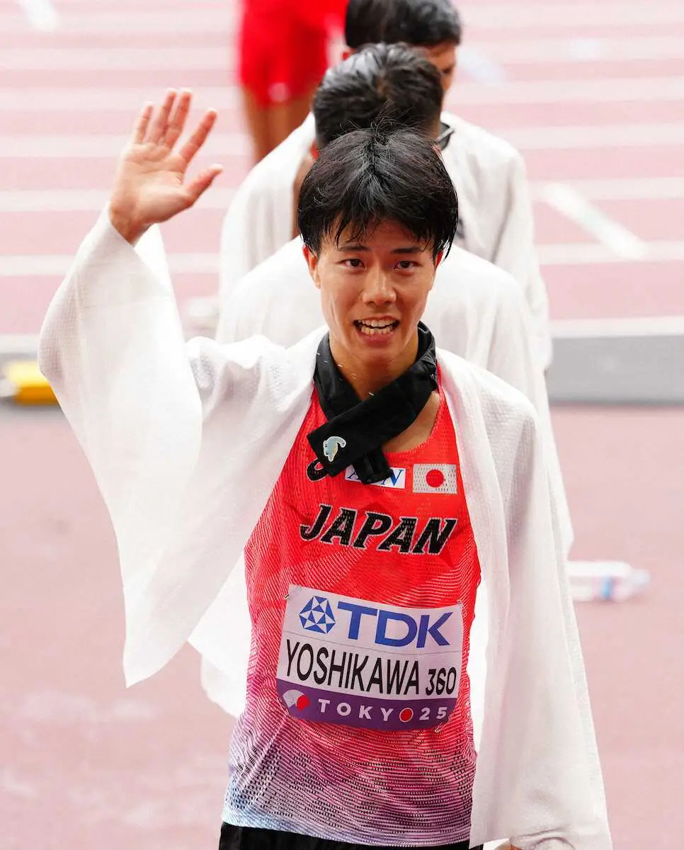 【画像・写真】【世界陸上】初出場7位入賞の吉川絢斗　大声援に感謝「右耳が聞こえなくなるぐらい」男子20キロ競歩