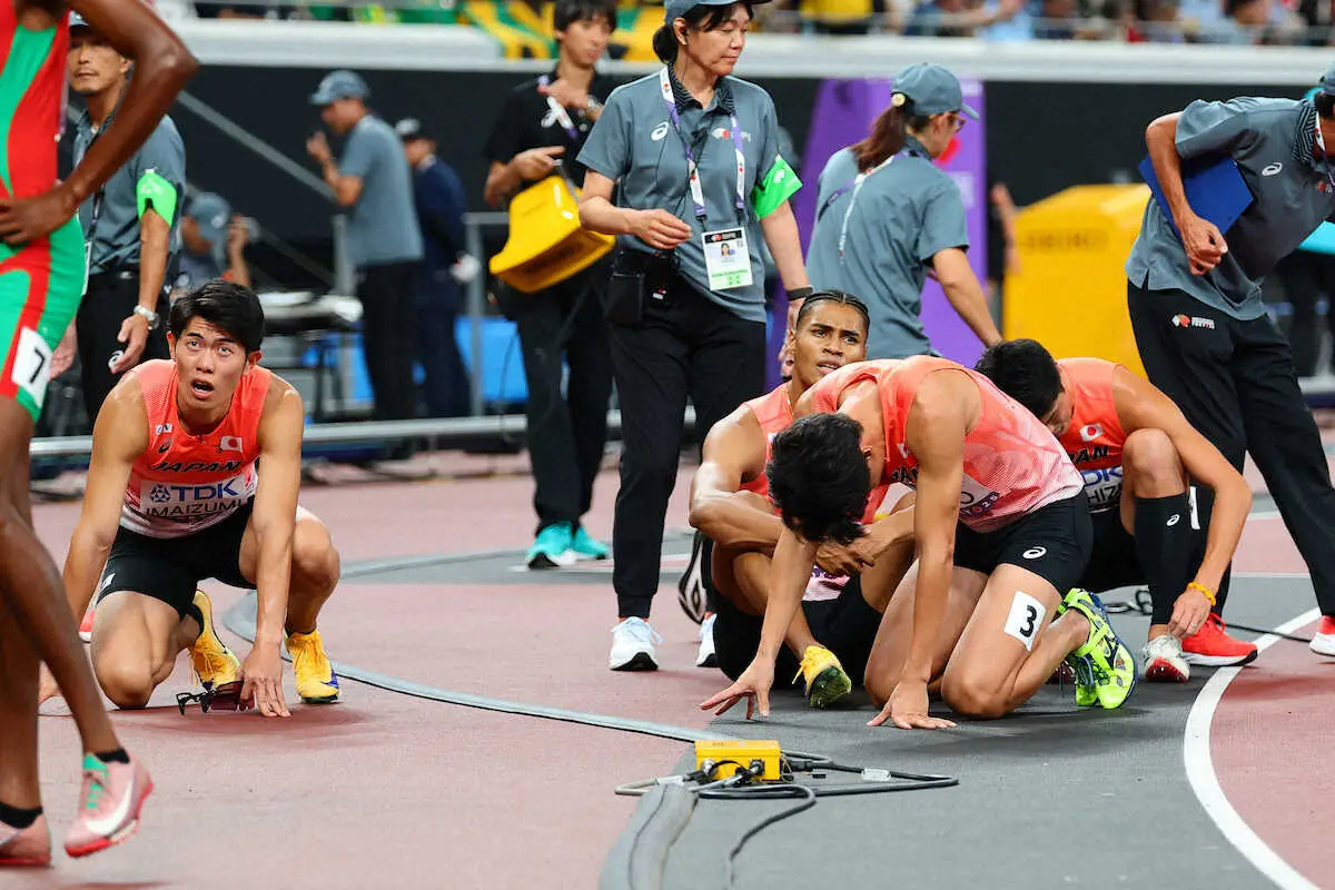 【画像・写真】【世界陸上】マイルリレー日本は予選敗退　中島佑気ジョセフ激走も…不利も重なる