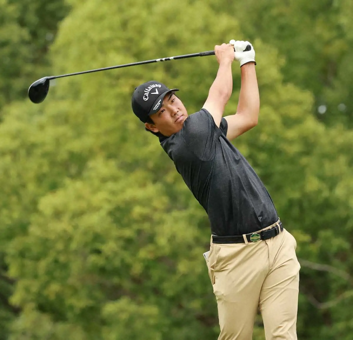 【画像・写真】【男子ゴルフ】河本力　イーグル締めで3打差6位好発進「ほぼプラン通り」