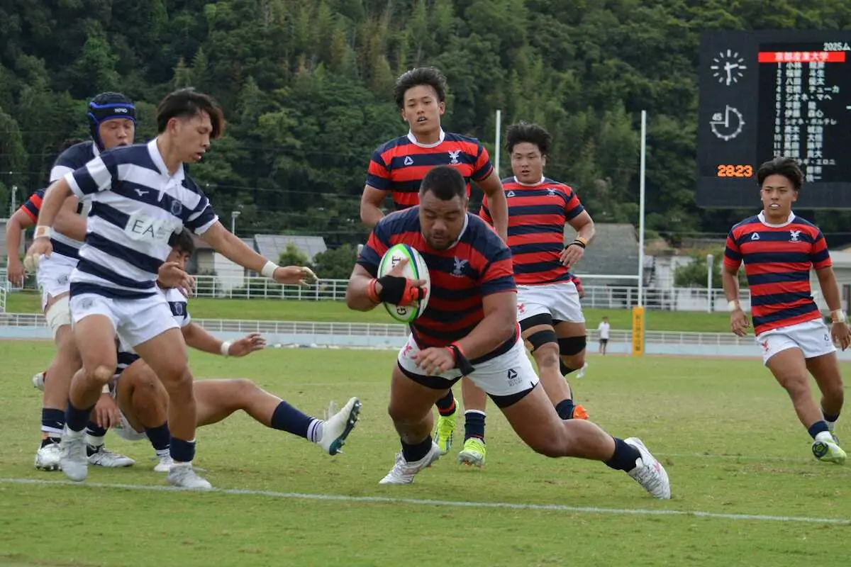 【画像・写真】【関西大学ラグビー】京産大No.・8ポルテレの覚悟　右手中指靱帯断裂でも「手術をしたら…」）