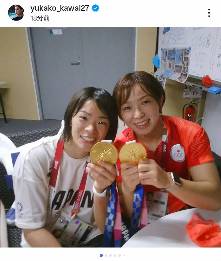 【画像・写真】恒村友香子　引退表明の姉・金城梨紗子をねぎらう　東京五輪で姉妹金「最高の景色も一緒に…感謝しかない」