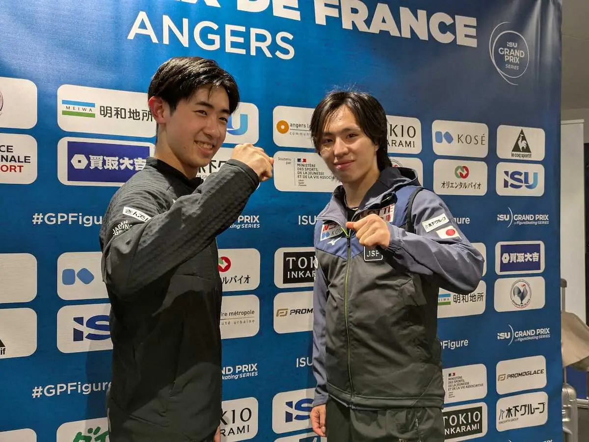 【画像・写真】壷井達也＆三浦佳生「肉焼いて気合を」18日SPへ決起集会　GPフランス大会
