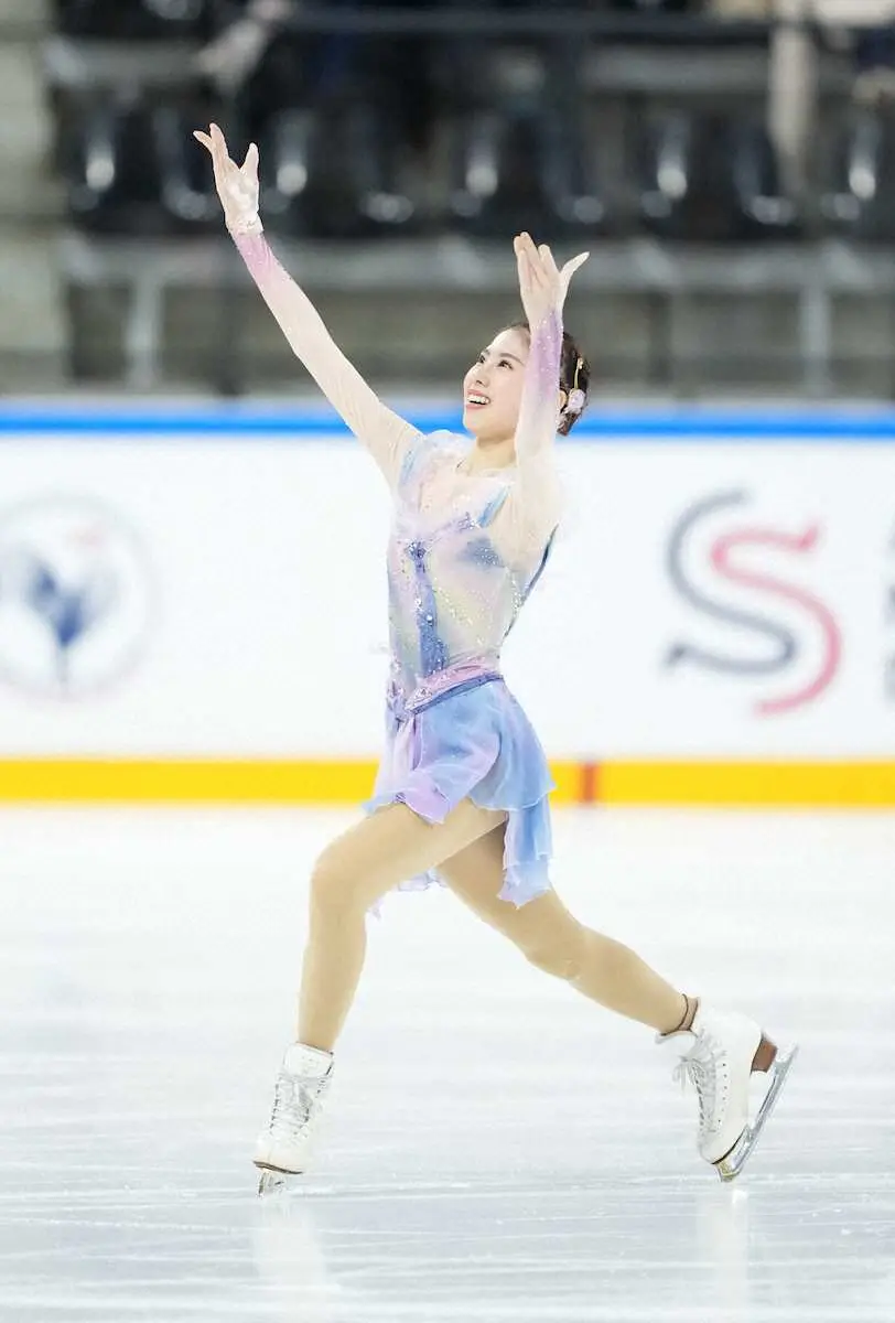 【画像・写真】住吉りをん「気持ち良く滑りきれた」4位スタート　フリーは4回転トーループで勝負