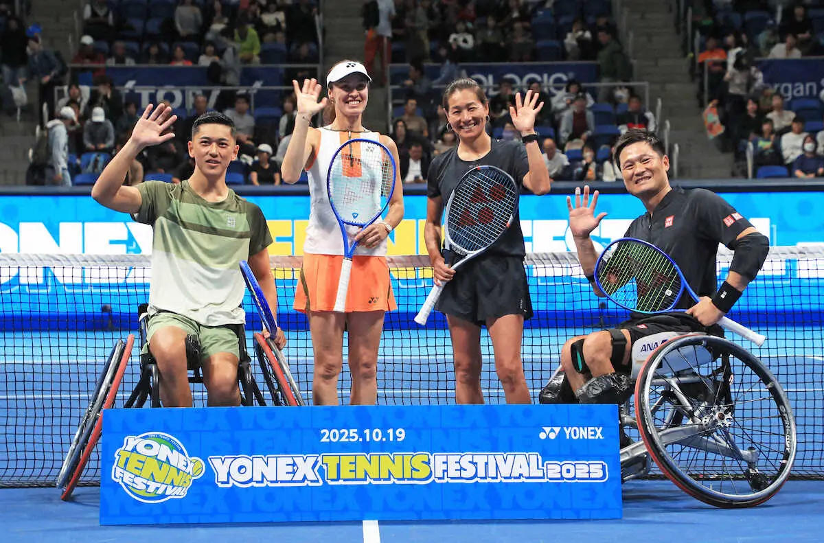 【画像・写真】小田凱人「メンツを見て凄くビックリした」　伊達公子さんら豪華メンバーとエキシビションマッチ出場