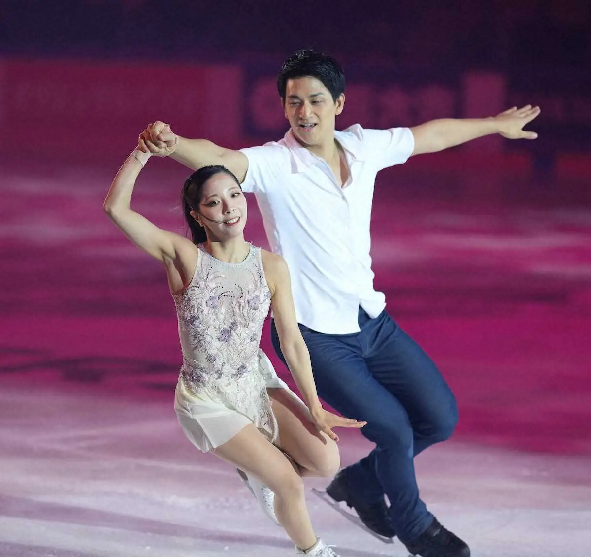 【画像・写真】エキシビションで演技をする三浦璃来・木原龍一組（撮影・小海途　良幹）