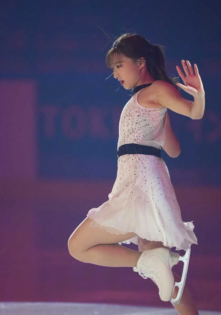 【画像・写真】エキシビションで演技をする坂本花織（撮影・小海途　良幹）