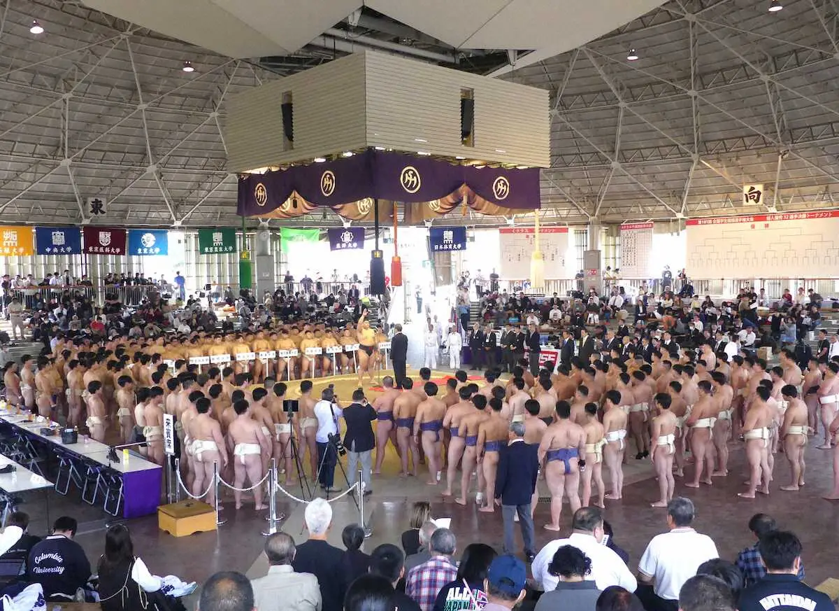 【画像・写真】全国学生相撲選手権が開幕　混戦必至の個人戦、学生横綱は誰の手に？団体戦は日体大が連覇なるか