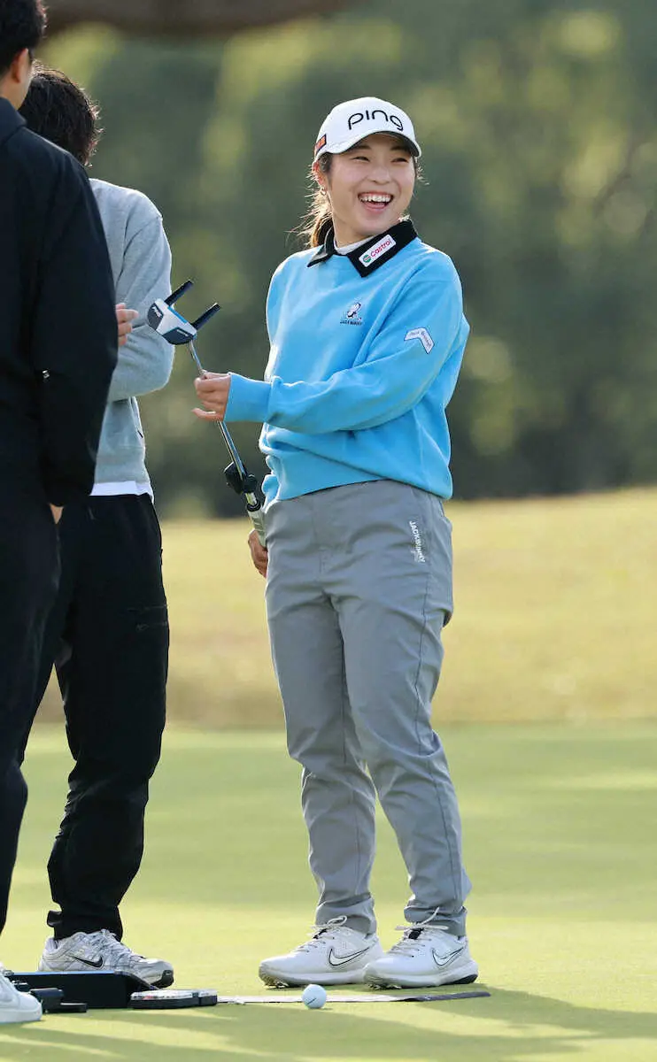 【画像・写真】佐久間朱莉が憧れのミンジー・リー、山下美夢有と予選同組に「最高のペアリング。うれしい」