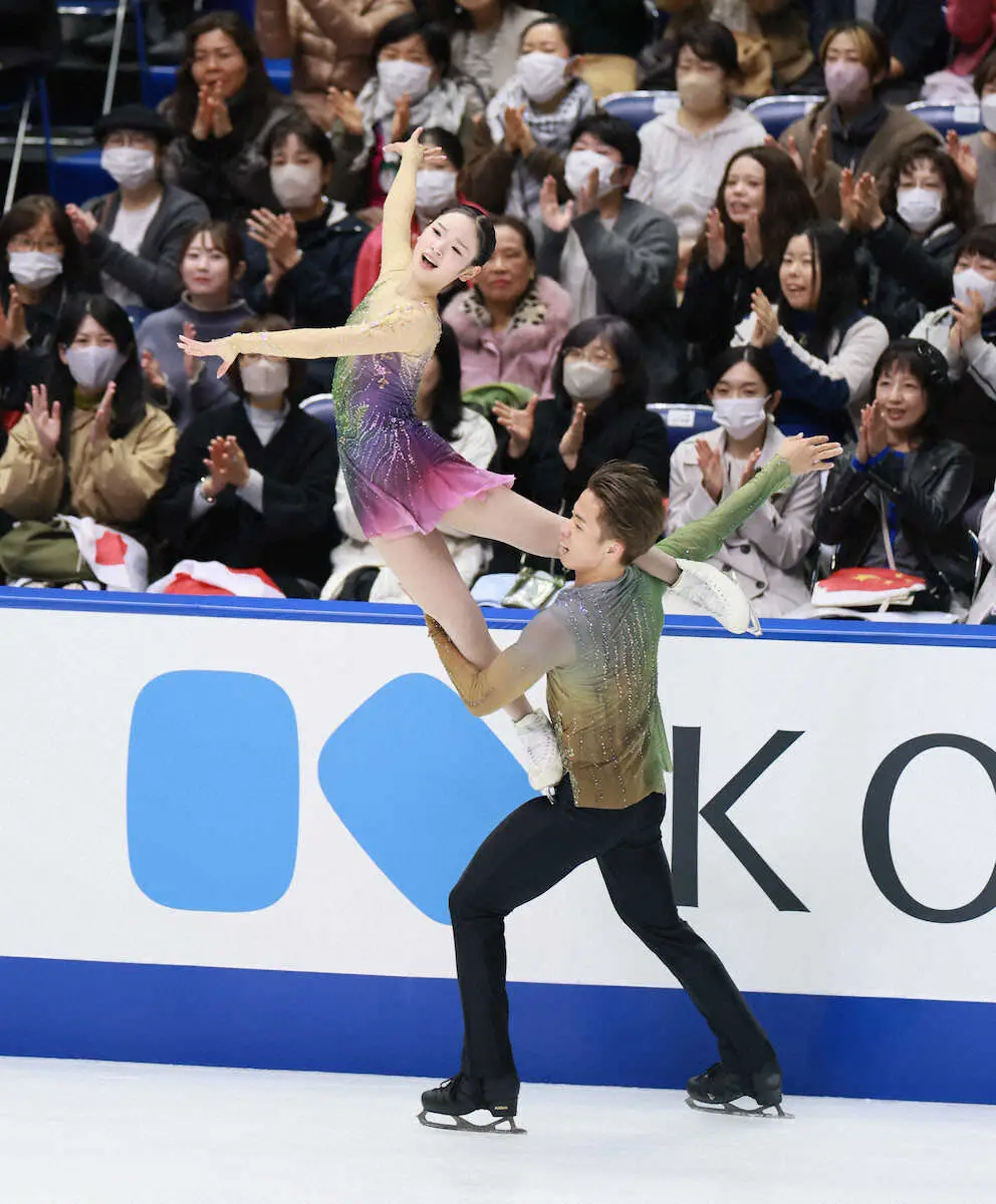 【画像・写真】【フィギュア】ゆなすみ、フリー130・59点で合計202・11点　SP含めて全て自己ベスト