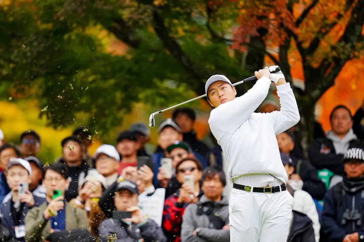 【画像・写真】【男子ゴルフ】プロデビュー戦で早大4年の中野麟太朗は72の70位と出遅れ「30点とかかな」と苦笑い