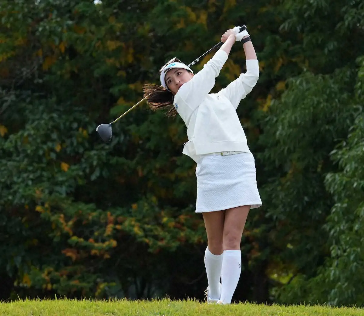 【画像・写真】【女子ゴルフ】脇元華と佐久間朱莉が首位　最終組が前半終了