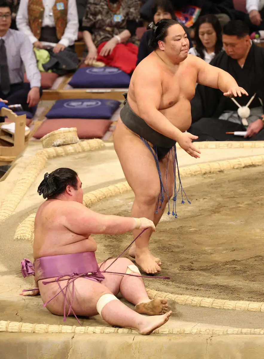 【画像・写真】幕下・出羽ノ龍が5勝目で新十両昇進へ前進「勝てて良かった。うれしい」思い出の地で大きな1勝