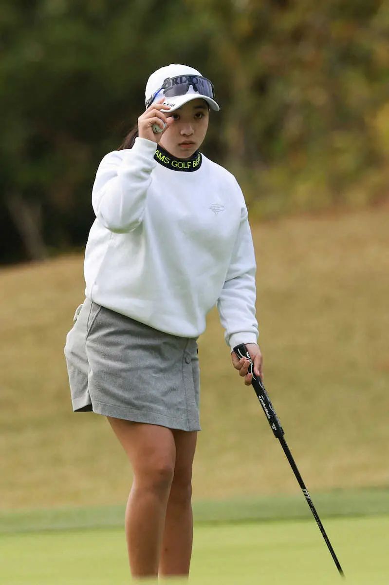 【画像・写真】【女子ゴルフ】スーパー中学生出現！14歳・岩永梨花、2差4位発進「思ったより上にいた」