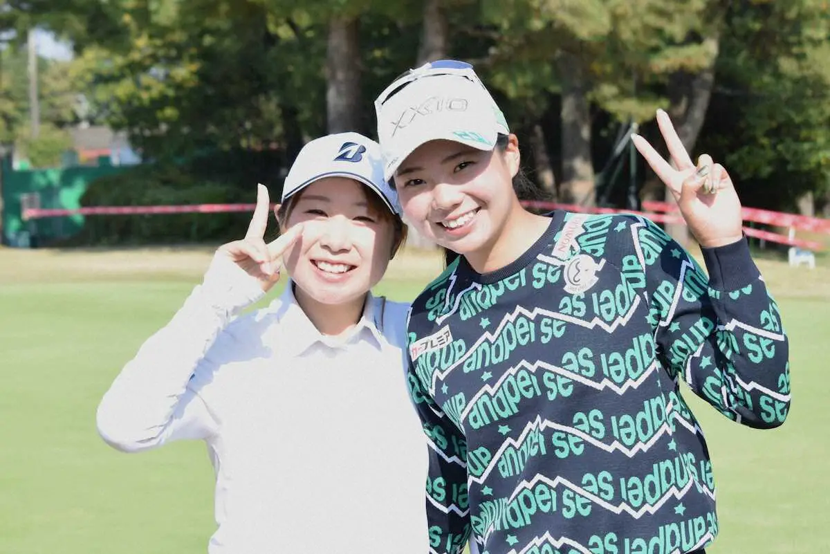 【画像・写真】【女子ゴルフ】菅楓華＆荒木優奈　地元日章学園同級生コンビが初参戦　菅「いい刺激をもらいながら」