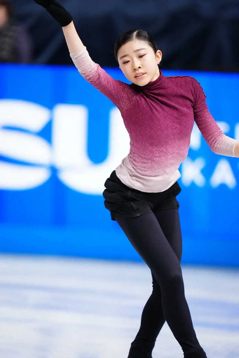 【画像・写真】＜GPファイナル最終日＞練習する千葉百音（撮影・小海途　良幹）