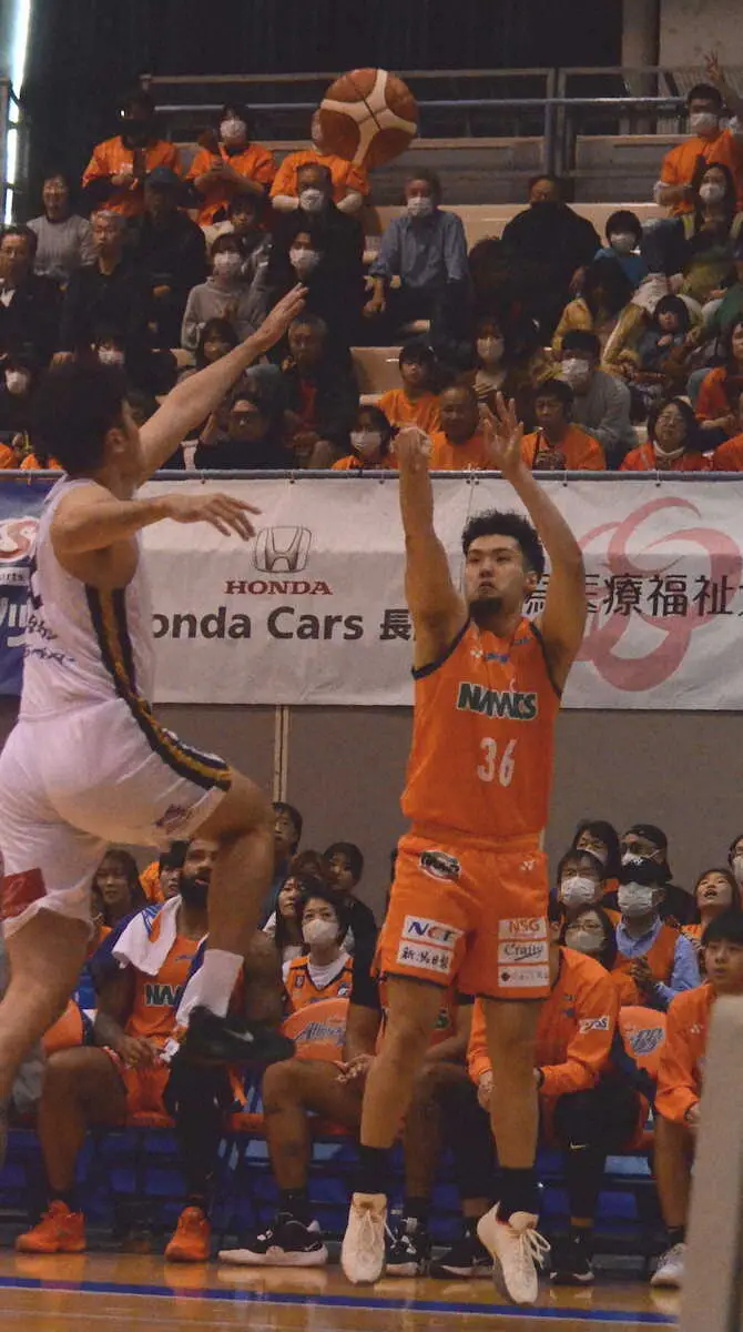 【画像・写真】アルビBB　上位の八王子に勝利して今季4度目の2連勝を決めて4位に浮上