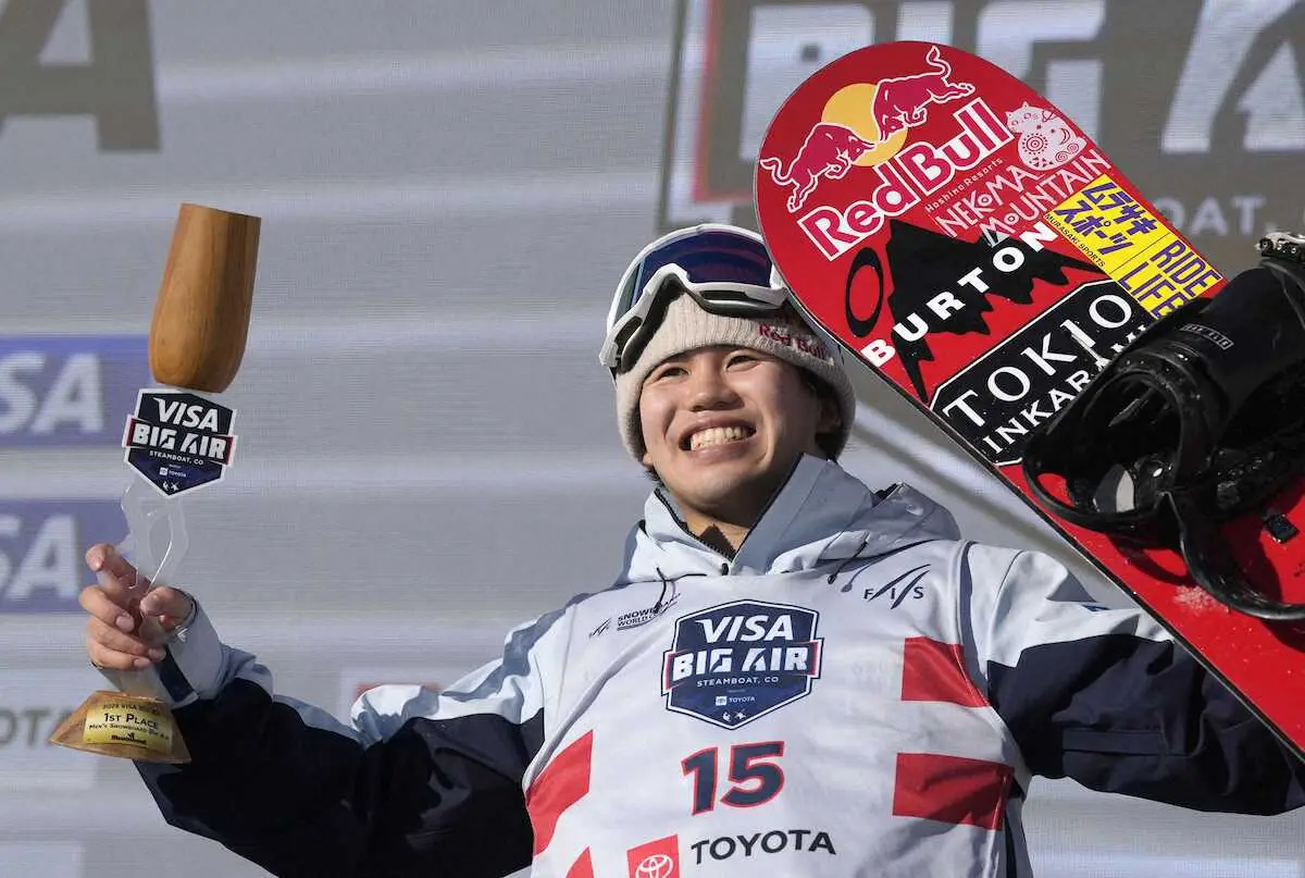【画像・写真】男子ビッグエアで優勝した荻原大翔