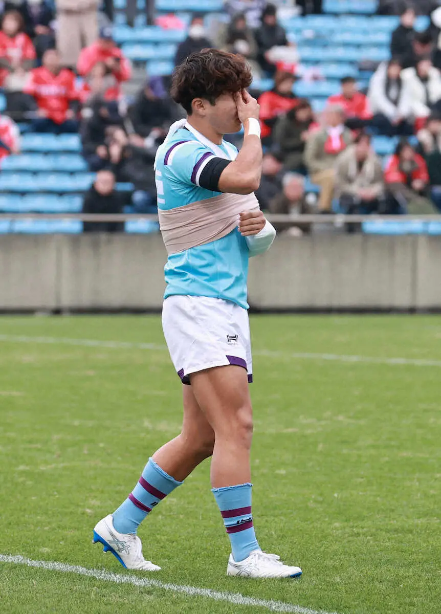 【画像・写真】【全国大学ラグビー選手権】筑波大「本当に悔しい」終戦…SH高橋主将は開始7分での負傷交代に涙