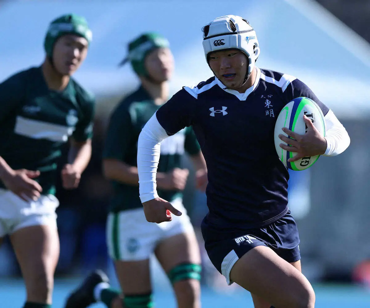 【画像・写真】【高校ラグビー】大分東明　11Tで圧勝　共同主将の一人、PR鶴田が病気で不在もチーム一丸！