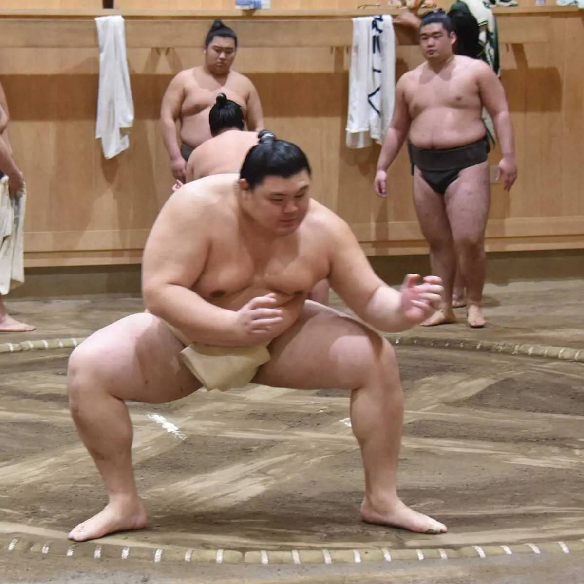 【画像・写真】大の里が新春初稽古で幕下以下と12番　左肩のケガへの恐怖心は「もうないですね」