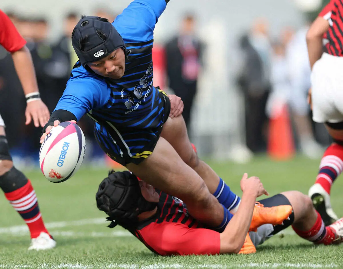 【画像・写真】【高校ラグビー】西軍No・8吉川慎之助が3Tの活躍で逆転勝ちに貢献　U18合同チーム東西対抗戦