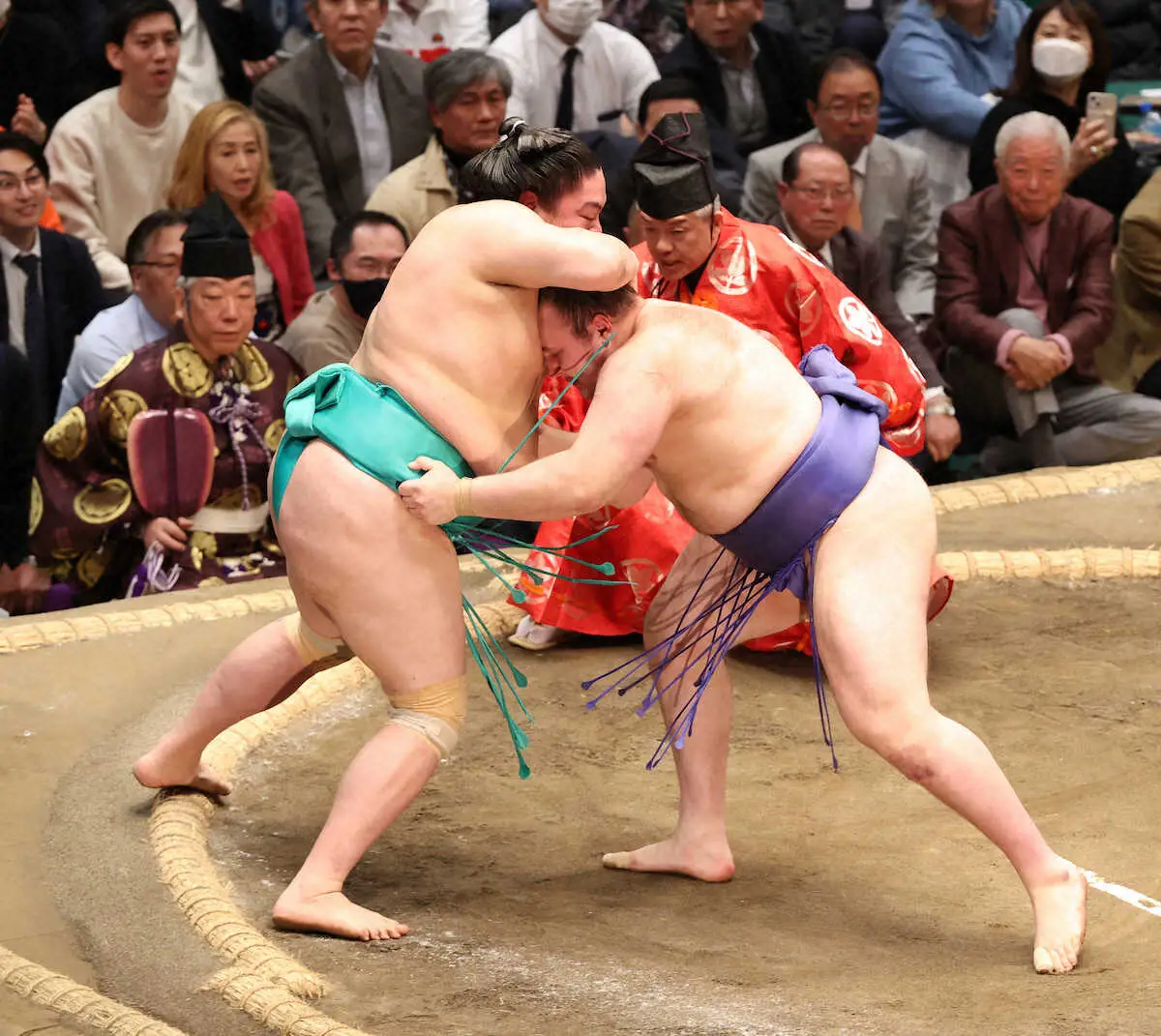 【画像・写真】新大関の安青錦は一山本を寄り切り無傷3連勝　上位陣で豊昇龍だけ土がつく
