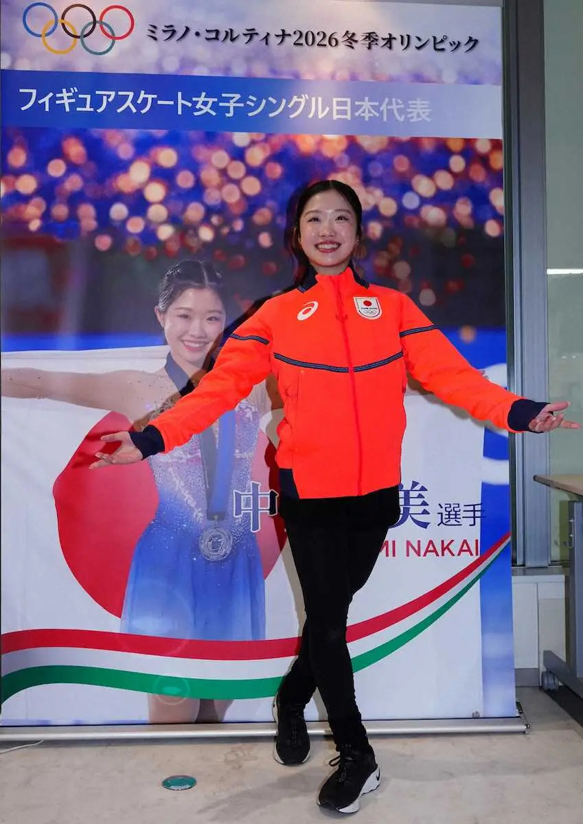 【画像・写真】本拠地リンクで練習を公開した中井亜美（撮影・長久保　豊）