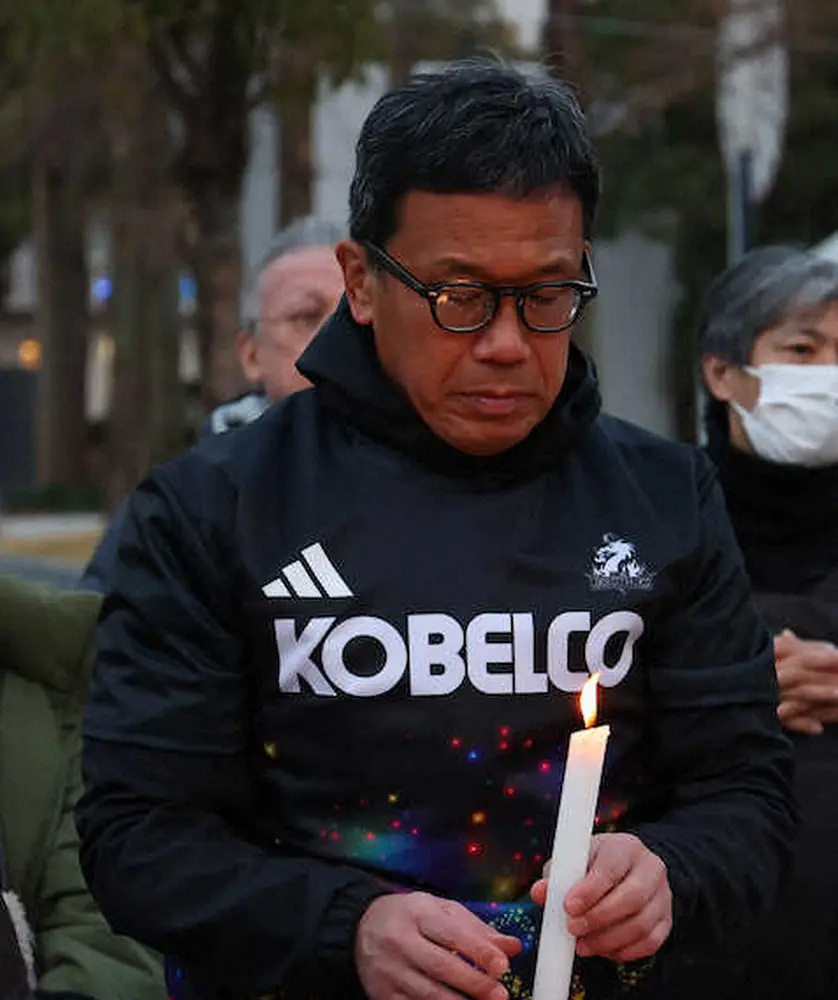 【画像・写真】「1.17のつどい」に参加したリーグワン神戸の弘津TD（撮影・後藤　大輝）