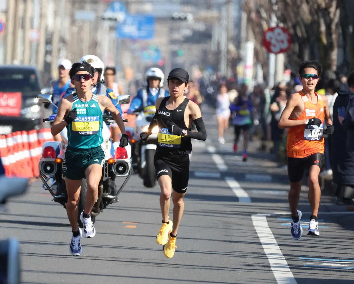 【画像・写真】【マラソン】青学大・黒田朝日、2度目のマラソンで3位　MGC切符「自分の中では満足」