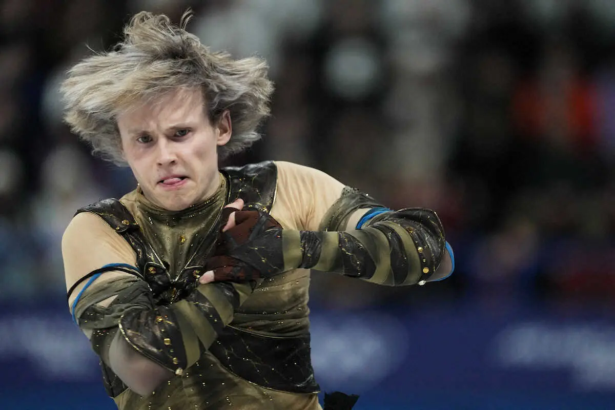 【画像・写真】フィギュアスケート団体、男子ショートプログラムに登場した米国代表のマリニン　（AP）