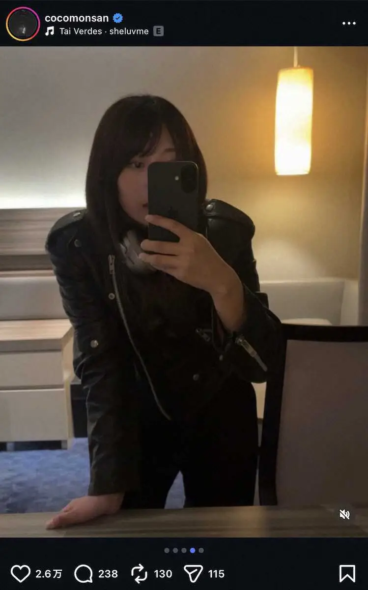 【画像・写真】スノボBA金・村瀬心椛　オフの黒ライダースジャケットSにネット反響！「カッコイイ」「男前」「素敵」