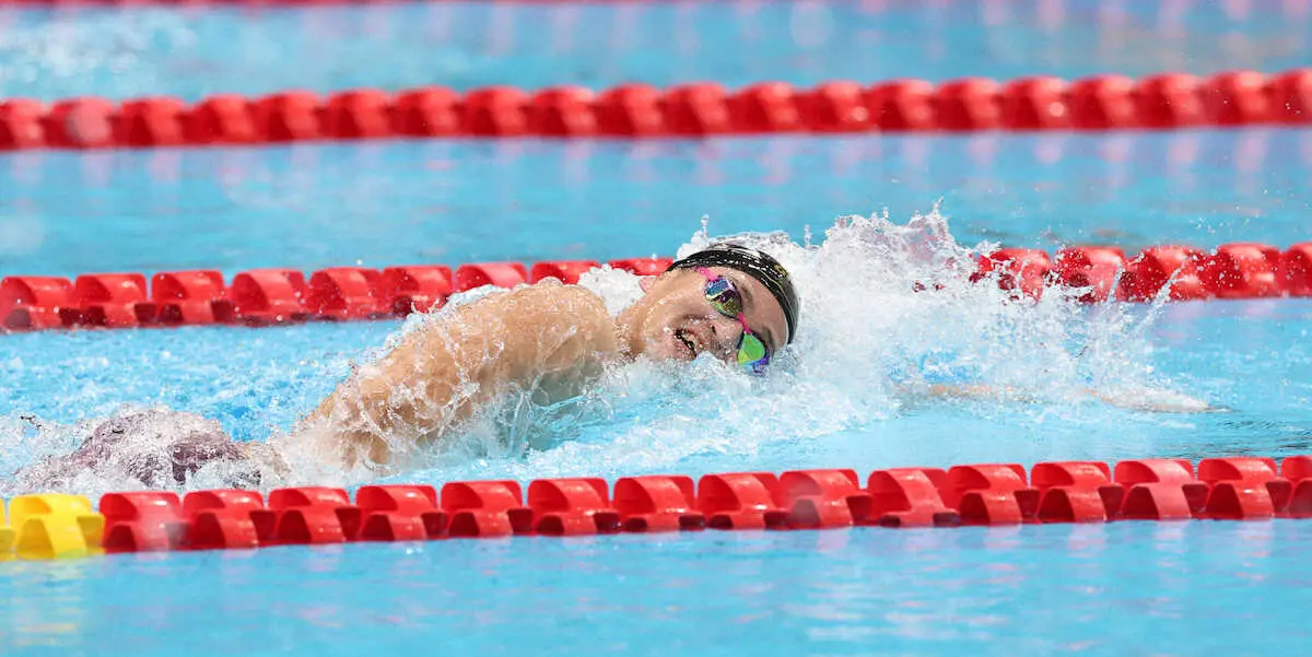 【画像・写真】＜競泳日本選手権＞男子1500メートルで日本新記録を樹立した田渕（撮影・須田　麻祐子）